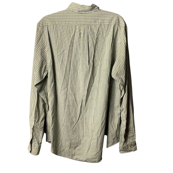 Ralph Lauren Men Custom Fit Long Sleeve Shirt Size 16.5/36-37 Yellow Blue Checks - Picture 6 of 7